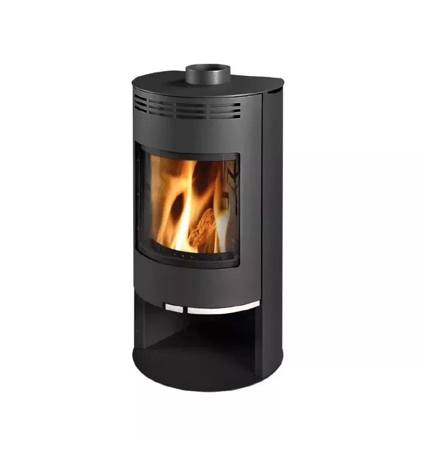 Thorma - piecyk na drewno Zaragoza czarny 5,0 kW