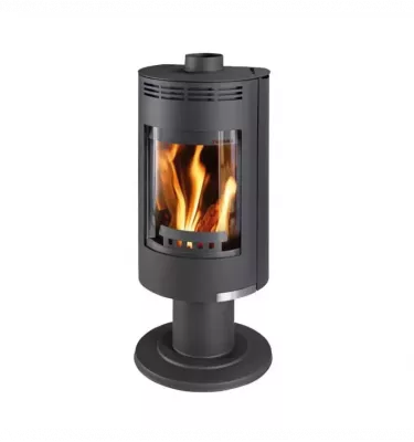 Thorma - piecyk na drewno Andorra II Exclusive szary obrotowy 7,5 kW