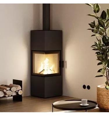 Hajduk - piec wolnostojący na drewno Pixel L 7,0 kW czarny