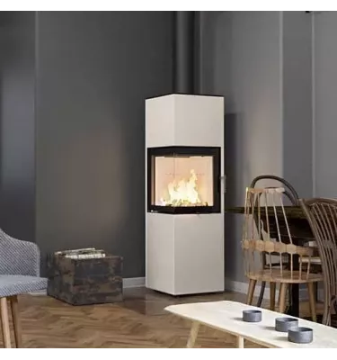 Hajduk - piec wolnostojący na drewno Pixel XL 7,0 kW biały