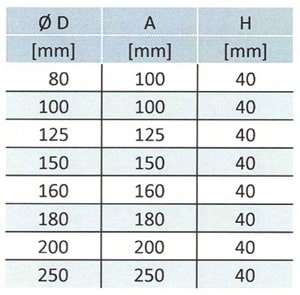 Wymiary kolana tłoczonego