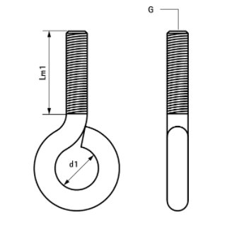výkres kroužkové matice nakrętka oczkowa okrągła rysunek