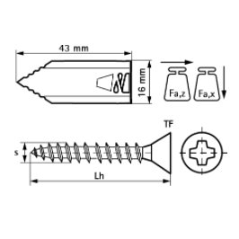 dybel stalowy do bloczków gipsowych rysunek