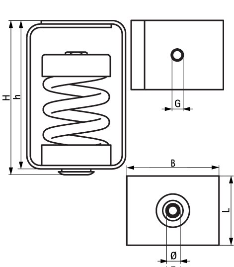 izolator sprężynowy HS-1X
