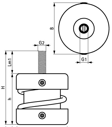 amortyzator sprężynowy MS-M amortyzator sprężynowy MS-M