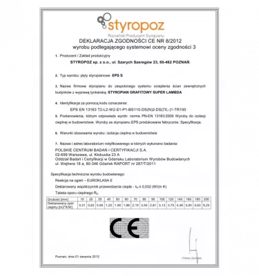 Styropoz - Graphite Super Lambda 31 styroksilevy