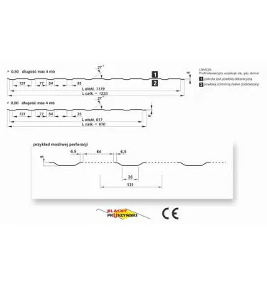 Pruszyński - puolisuunnikkaan muotoinen levy