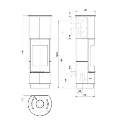 Thorma - Delia Standard kaakeliuuni