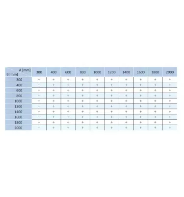 Xplo Ventilation - suorakulmainen kangas iskunvaimennustappi