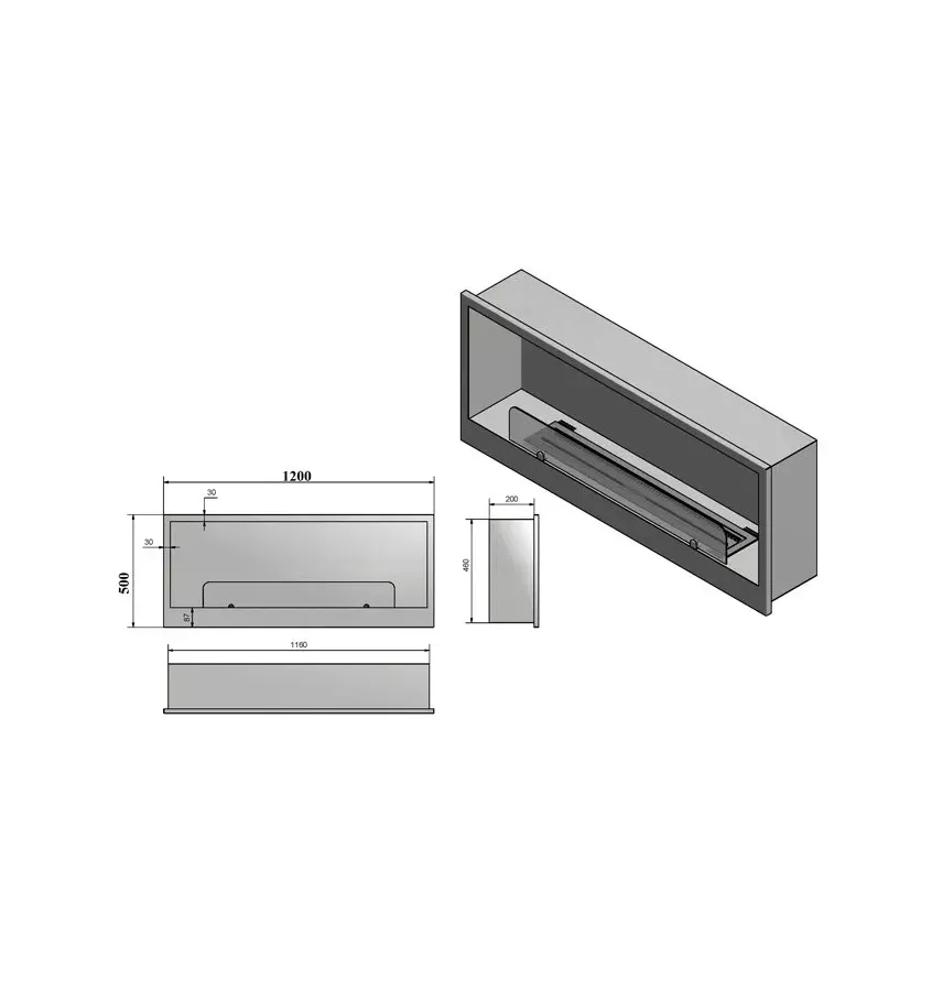 Infire - biokominek Inside 1200