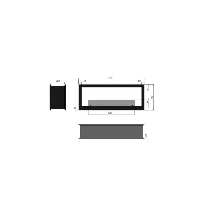 Infire - biokominek 2 Side 1200
