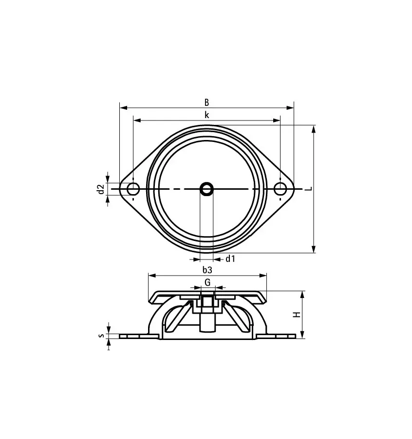 Walraven - VibraTek MR-B elastomeerikiinnike