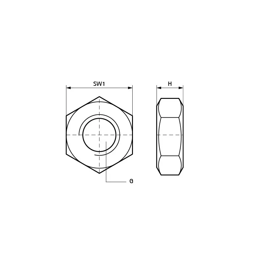 Walraven - BIS-kuusiomutteri 