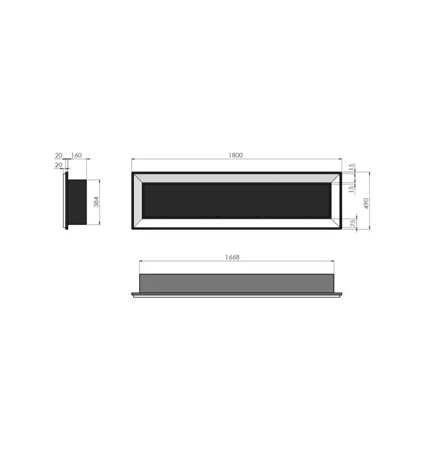 SimpleFire - biokominek Frame 1800