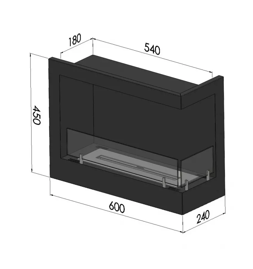 SimpleFire - biokominek Corner 600