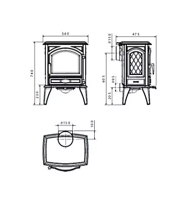 Dovre - piec na drewno 540 W